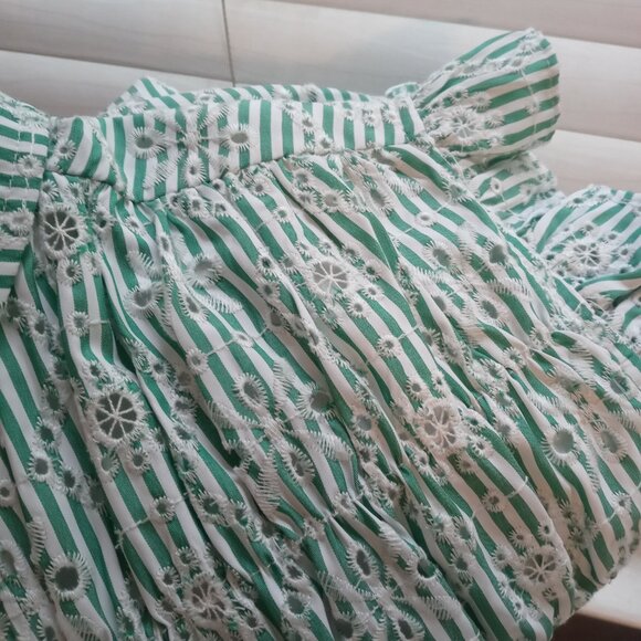 Mint Green Ruffle Sleeve Mini Dress - Picture 5 of 10